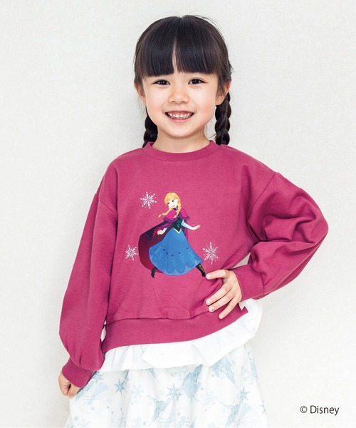 SKAPE（エスケープ）の「〈ﾃﾞｨｽﾞﾆｰ〉ｽｿﾌﾘﾙﾄﾚｰﾅｰ（スウェット・キッズ・ホワイト/ピンク/パープル・80ｃｍ/90cm/100cm/110cm/120cm/130cm）」の2枚目の写真