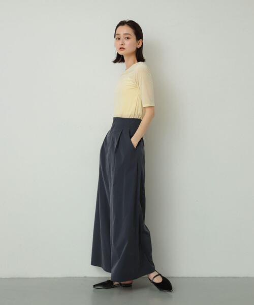 SENSE OF PLACE by URBAN RESEARCH(センスオブプレイスバイアーバンリサーチ)の「シアーベロアTシャツ(半袖)(Tシャツ/カットソー・レディース・アイボリー/チャコールグレー/ネイビー/イエロー・ONE)」の16枚目の写真