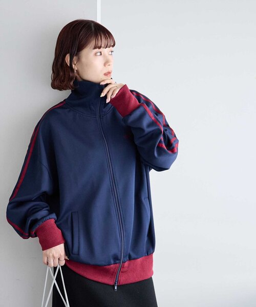 DISCOAT（ディスコート）の「【ユニセックス】ワンポイント刺繍トラックジャケット（パーカー・レディース・ベージュ/ネイビー/ブラウン・FREE）」の10枚目の写真