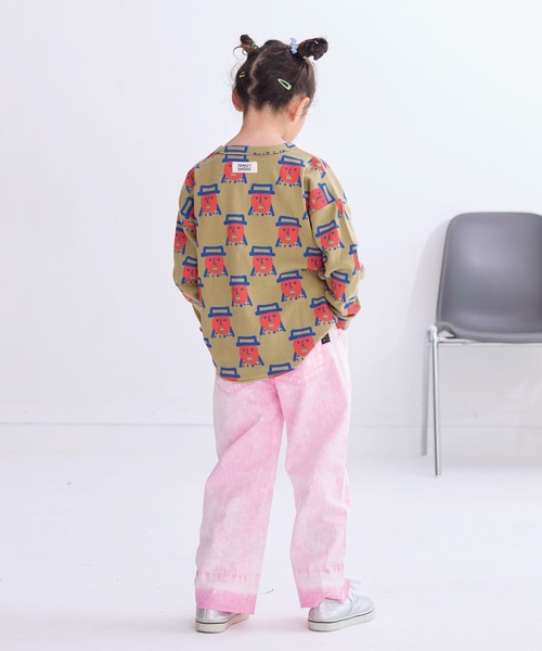 MARKEY'S（マーキーズ）の「カットオフバギーパンツ（デニムパンツ・キッズ・ブルー/ピンク・150/140/130/120/110/100/90）」の3枚目の写真