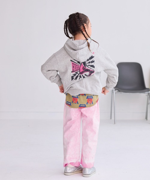 MARKEY'S（マーキーズ）の「カットオフバギーパンツ（デニムパンツ・キッズ・ブルー/ピンク・150/140/130/120/110/100/90）」の7枚目の写真