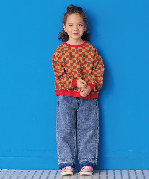 MARKEY'S（マーキーズ）の「カットオフバギーパンツ（デニムパンツ・キッズ・ブルー/ピンク・150/140/130/120/110/100/90）」の11枚目の写真