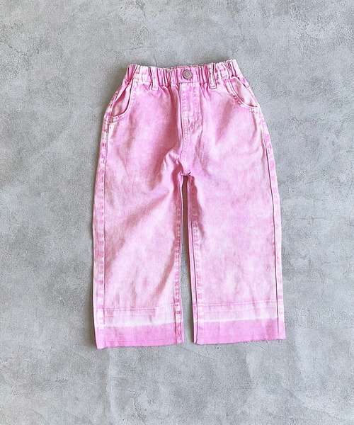 MARKEY'S（マーキーズ）の「カットオフバギーパンツ（デニムパンツ・キッズ・ブルー/ピンク・150/140/130/120/110/100/90）」の19枚目の写真