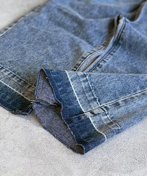 MARKEY'S（マーキーズ）の「カットオフバギーパンツ（デニムパンツ・キッズ・ブルー/ピンク・150/140/130/120/110/100/90）」の17枚目の写真