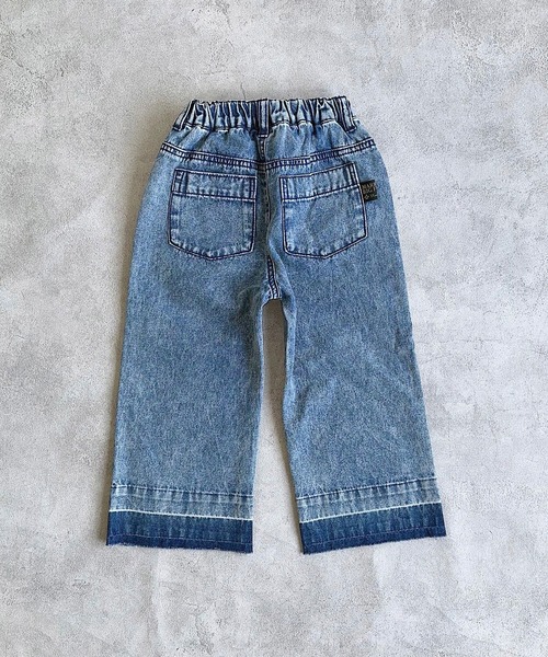 MARKEY'S（マーキーズ）の「カットオフバギーパンツ（デニムパンツ・キッズ・ブルー/ピンク・150/140/130/120/110/100/90）」の16枚目の写真