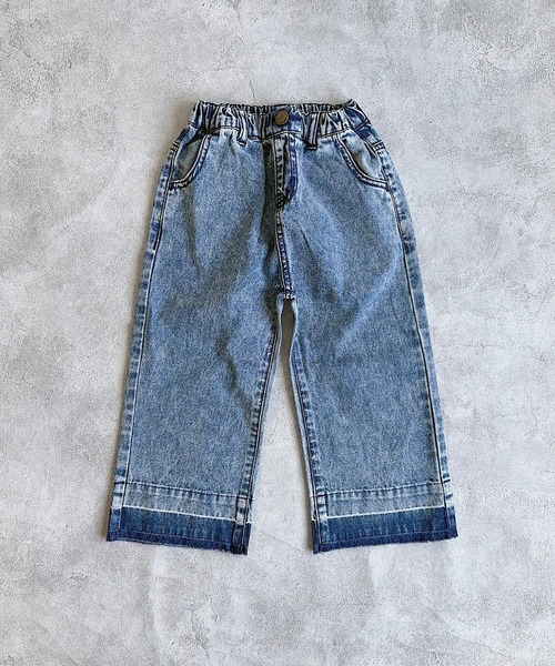 MARKEY'S（マーキーズ）の「カットオフバギーパンツ（デニムパンツ・キッズ・ブルー/ピンク・150/140/130/120/110/100/90）」の15枚目の写真