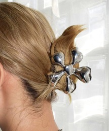 シルバー星型デザインヘアークリップ（直径6.8cm）（バレッタ/ヘア