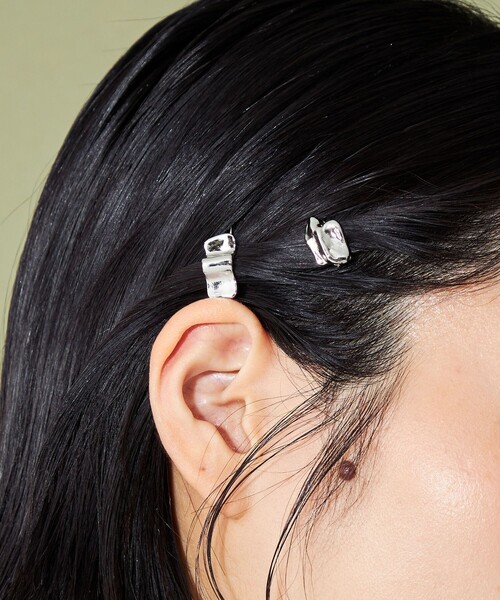 CITEN（シテン）の「＜CITEN＞ ２セット ニュアンスクリップ（バレッタ/ヘアクリップ・レディース・シルバー/ゴールド・FREE）」の2枚目の写真