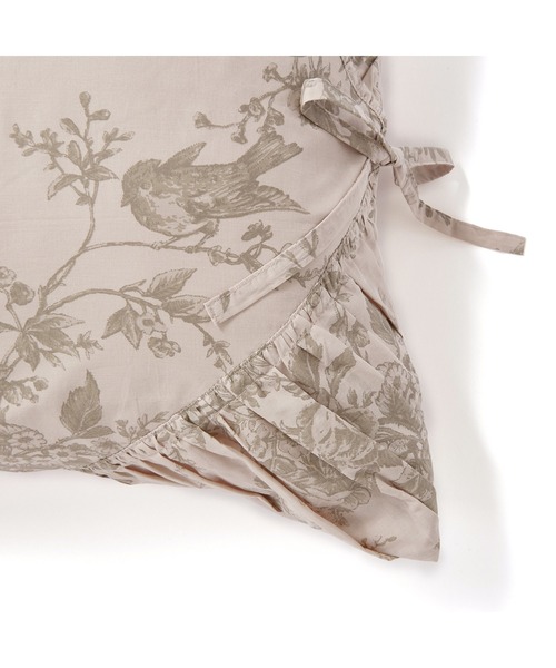 セール】ギャザーリボン まくらカバー 700×500 ベージュ（寝具