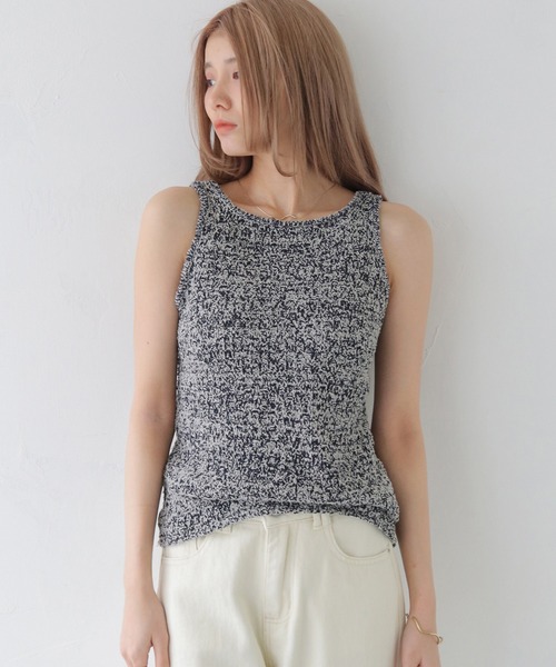 CLEIO（クレイオ）の「【CLEIO】前後2WAYタンクトップ/FRONT AND BACK 2WAY TANK TOP/986-12619（タンクトップ・レディース・ネイビー/アイボリー/グレー・FREE）」の3枚目の写真