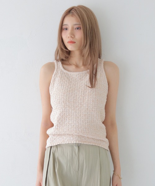 CLEIO（クレイオ）の「【CLEIO】前後2WAYタンクトップ/FRONT AND BACK 2WAY TANK TOP/986-12619（タンクトップ・レディース・ネイビー/アイボリー/グレー・FREE）」の22枚目の写真