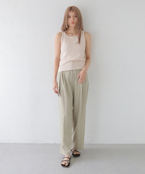 CLEIO（クレイオ）の「【CLEIO】前後2WAYタンクトップ/FRONT AND BACK 2WAY TANK TOP/986-12619（タンクトップ・レディース・ネイビー/アイボリー/グレー・FREE）」の15枚目の写真