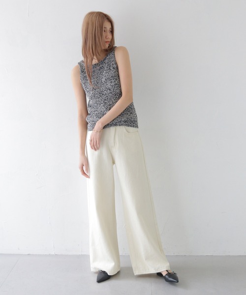 CLEIO（クレイオ）の「【CLEIO】前後2WAYタンクトップ/FRONT AND BACK 2WAY TANK TOP/986-12619（タンクトップ・レディース・ネイビー/アイボリー/グレー・FREE）」の20枚目の写真