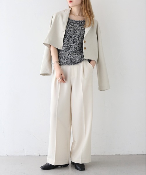 CLEIO（クレイオ）の「【CLEIO】前後2WAYタンクトップ/FRONT AND BACK 2WAY TANK TOP/986-12619（タンクトップ・レディース・ネイビー/アイボリー/グレー・FREE）」の7枚目の写真