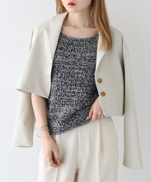 CLEIO（クレイオ）の「【CLEIO】前後2WAYタンクトップ/FRONT AND BACK 2WAY TANK TOP/986-12619（タンクトップ・レディース・ネイビー/アイボリー/グレー・FREE）」の4枚目の写真