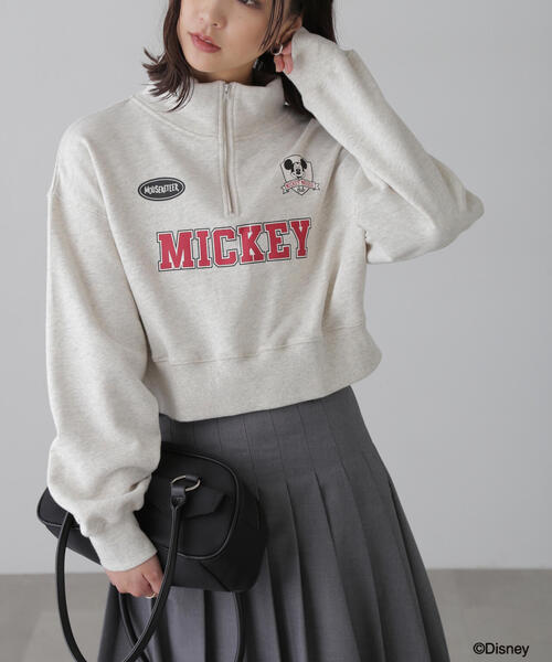 FREE'S MART(フリーズマート)の「〈ディズニーコレクション〉ハーフジップスウェット(スウェット・レディース・ホワイト/ブラック・FREE)」の2枚目の写真