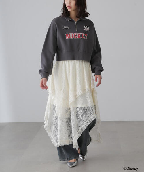 FREE'S MART(フリーズマート)の「〈ディズニーコレクション〉ハーフジップスウェット(スウェット・レディース・ホワイト/ブラック・FREE)」の10枚目の写真