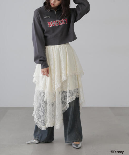 FREE'S MART(フリーズマート)の「〈ディズニーコレクション〉ハーフジップスウェット(スウェット・レディース・ホワイト/ブラック・FREE)」の11枚目の写真