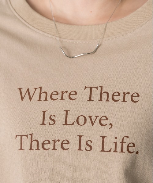 ad thie(アドティエ)の「3段ロゴプリント ロングTシャツ(Tシャツ/カットソー・レディース・ベージュ/ピンク/ブラック/オフホワイト・FREE)」の7枚目の写真