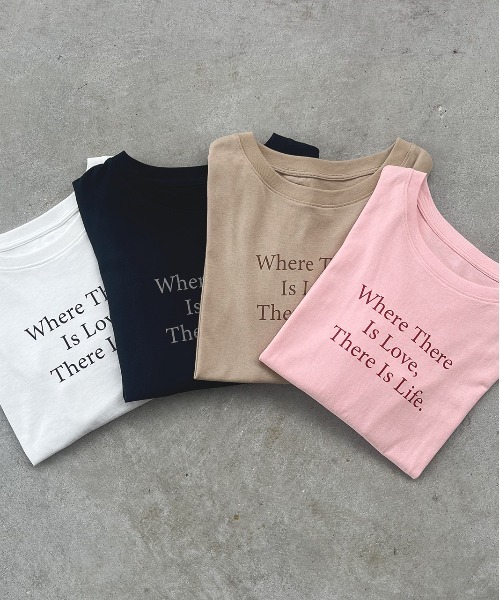 ad thie(アドティエ)の「3段ロゴプリント ロングTシャツ(Tシャツ/カットソー・レディース・ベージュ/ピンク/ブラック/オフホワイト・FREE)」の16枚目の写真
