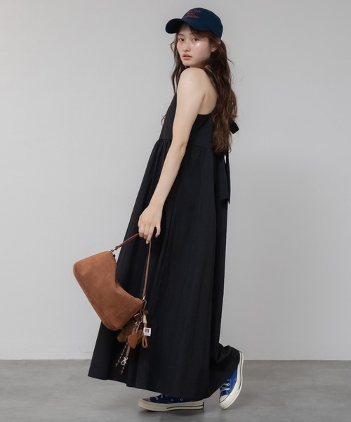 セール】【original】バックリボンジャンパースカート / ロング丈