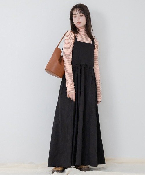 セール】【original】バックリボンジャンパースカート / ロング丈