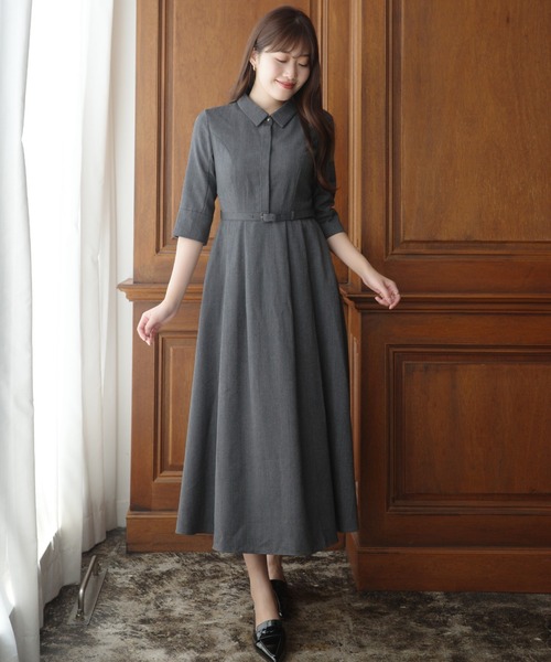 ワンピース Allure Belted Shirt Dress/herlipto Her lip to（ハーリップトゥー）の「Allure Belted Shirt Dress