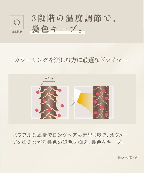 KINUJO(キヌージョ)の「KINUJO Hair Dryer(美容器具・レディース・ホワイト/モカ・FREE)」の11枚目の写真