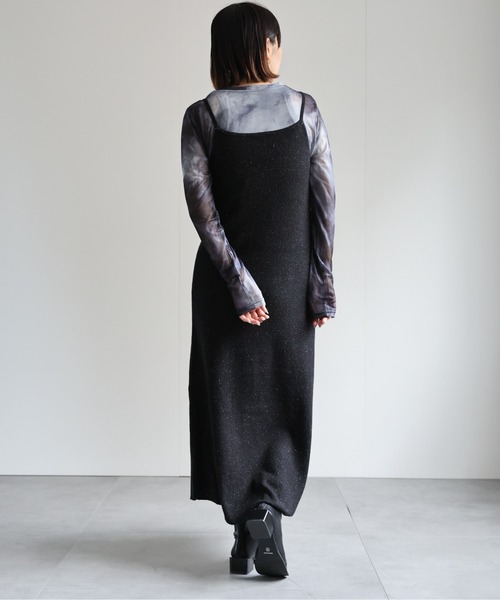 セール】ラメリブニットキャミワンピース（ワンピース）｜ap