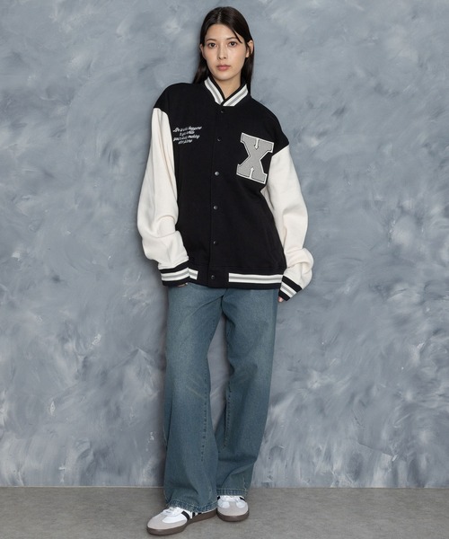 Starting Over（スターティングオーバー）の「felt patch sweat stadium jacket/フェルトパッチ スウェット スタジアムジャケット（スタジャン・メンズ・ブラック/ブラウン/ネイビー・M/L/XL）」の15枚目の写真