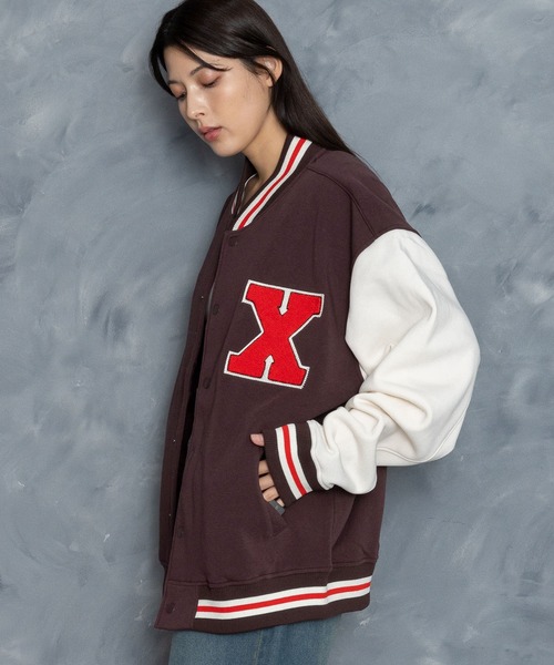 Starting Over（スターティングオーバー）の「felt patch sweat stadium jacket/フェルトパッチ スウェット スタジアムジャケット（スタジャン・メンズ・ブラック/ブラウン/ネイビー・M/L/XL）」の17枚目の写真