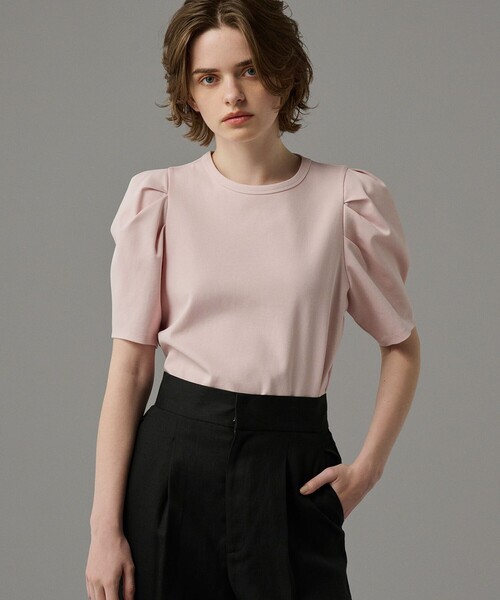 美品　uncrave ダブルフェイスジャージー ボリュームスリーブカットソー ダブルフェイスジャージー ボリュームスリーブカットソー（T