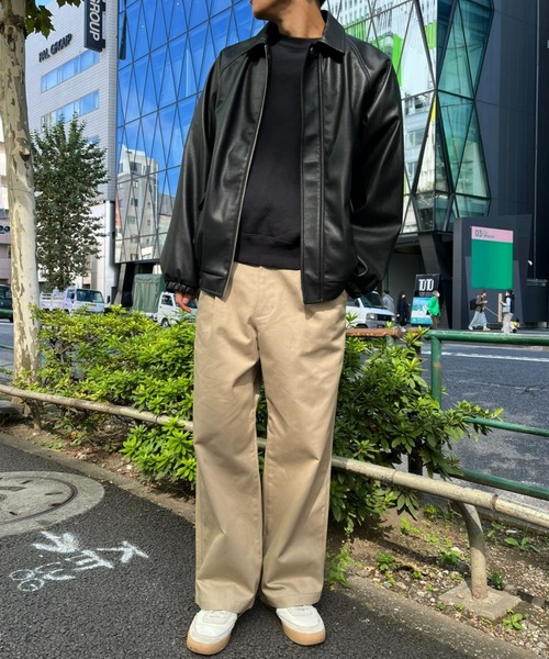 CIAOPANIC(チャオパニック)の「【ZOZO限定】ワイドチノパンツ(チノパンツ・メンズ・ブラック/ライトベージュ/ブラウン/キャメル/ベージュ・M/L/XL/XS/S)」の14枚目の写真