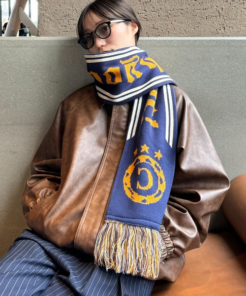 CIAOPANIC TYPY（チャオパニックティピー）の「【UNISEX】サッカーマフラー（マフラー・メンズ・ピンク/グリーン/ネイビー・ONE SIZE）」の9枚目の写真