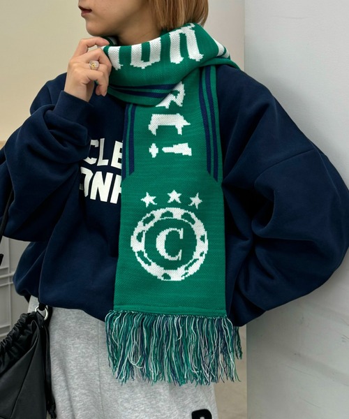 CIAOPANIC TYPY（チャオパニックティピー）の「【UNISEX】サッカーマフラー（マフラー・メンズ・ピンク/グリーン/ネイビー・ONE SIZE）」の5枚目の写真