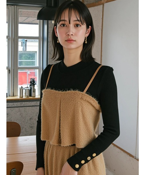 fifth（フィフス）の「ラメフリンジビスチェ（キャミソール・レディース・ブラック/ブラウン/グレー・M）」の3枚目の写真