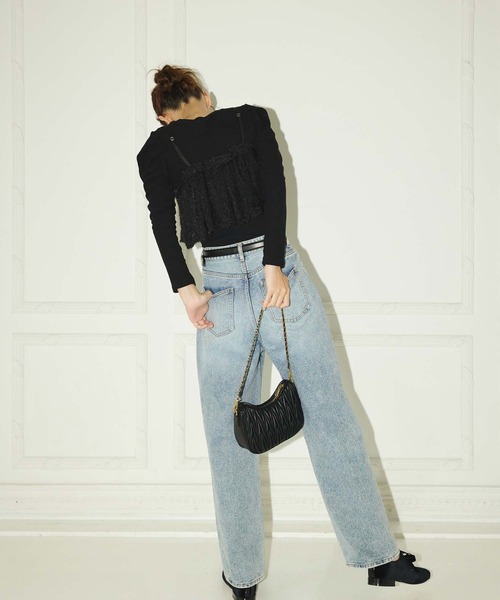 fifth（フィフス）の「ラメフリンジビスチェ（キャミソール・レディース・ブラック/ブラウン/グレー・M）」の7枚目の写真