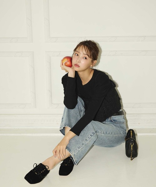 fifth（フィフス）の「ラメフリンジビスチェ（キャミソール・レディース・ブラック/ブラウン/グレー・M）」の8枚目の写真