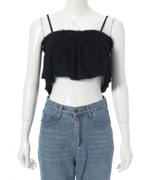 fifth（フィフス）の「ラメフリンジビスチェ（キャミソール・レディース・ブラック/ブラウン/グレー・M）」の11枚目の写真