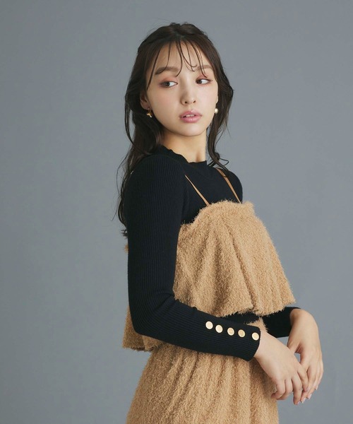 fifth（フィフス）の「ラメフリンジビスチェ（キャミソール・レディース・ブラック/ブラウン/グレー・M）」の18枚目の写真