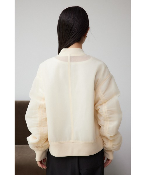 AZUL by moussy(アズールバイマウジー)の「シアーダンボールブルゾン(ブルゾン・レディース・アイボリー/ブラック・FREE)」の21枚目の写真