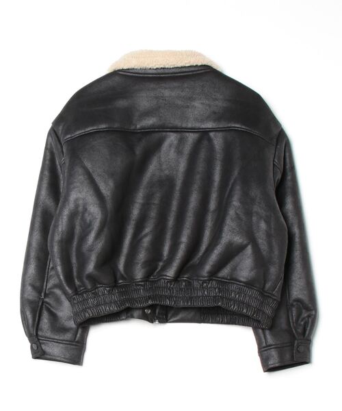 Chick（チック）の「Boa Liner Fake Leather Blouson / 襟ボア