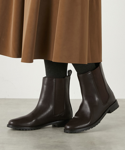 MELROSE claire（メルローズ クレール）の「【サイドゴアブーツ】（ブーツ・レディース・ブラック/ダークブラウン・2/3/4）」の3枚目の写真