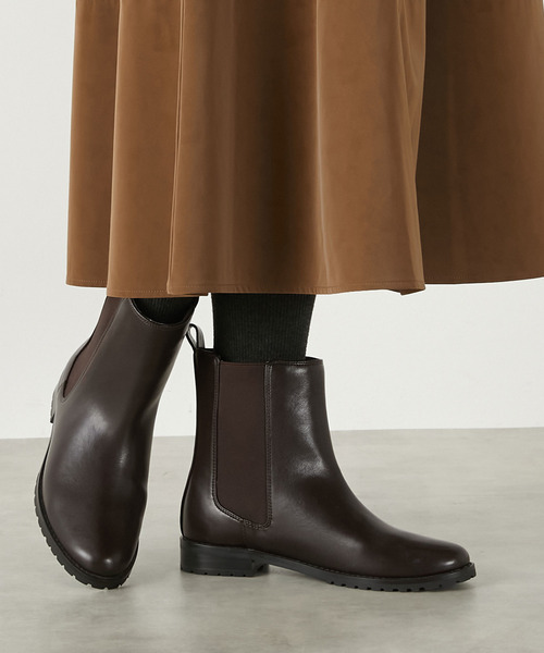 MELROSE claire（メルローズ クレール）の「【サイドゴアブーツ】（ブーツ・レディース・ブラック/ダークブラウン・2/3/4）」の4枚目の写真