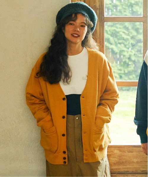 【セール】空紡糸裏毛リラックスカーデ（カーディガン/ボレロ）｜go slow caravan（ゴースローキャラバン）