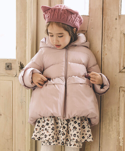 BeBe（ベベ）の「【お揃い】ネコ耳ニットベレー帽(48~56cm)（ハンチング/ベレー帽・キッズ・グレー/ピンク・S/M）」の4枚目の写真