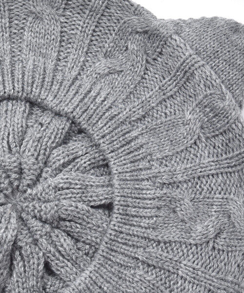 BeBe（ベベ）の「【お揃い】ネコ耳ニットベレー帽(48~56cm)（ハンチング/ベレー帽・キッズ・グレー/ピンク・S/M）」の10枚目の写真