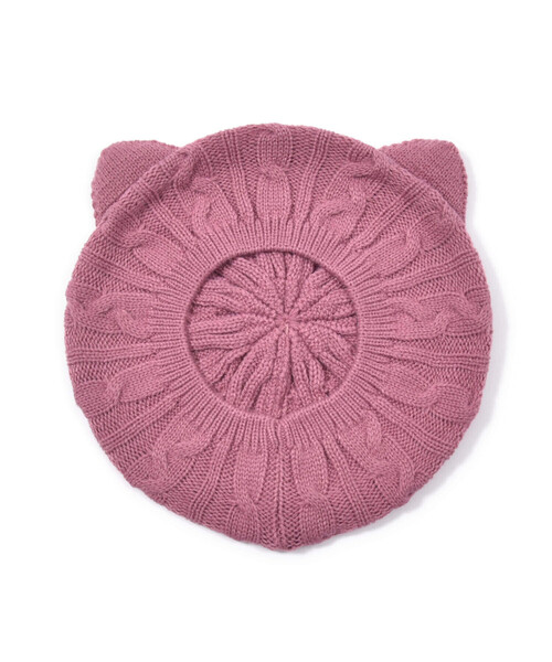 BeBe（ベベ）の「【お揃い】ネコ耳ニットベレー帽(48~56cm)（ハンチング/ベレー帽・キッズ・グレー/ピンク・S/M）」の13枚目の写真