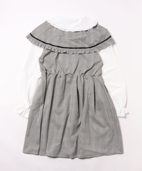 PINKHUNT（ピンクハント）の「PINKHUNT ピンクハント ケープ付き ワンピース 0062K（ワンピース・キッズ・ブラック/アッシュグレー・120cm/130cm/140cm/150cm/160cm）」の4枚目の写真