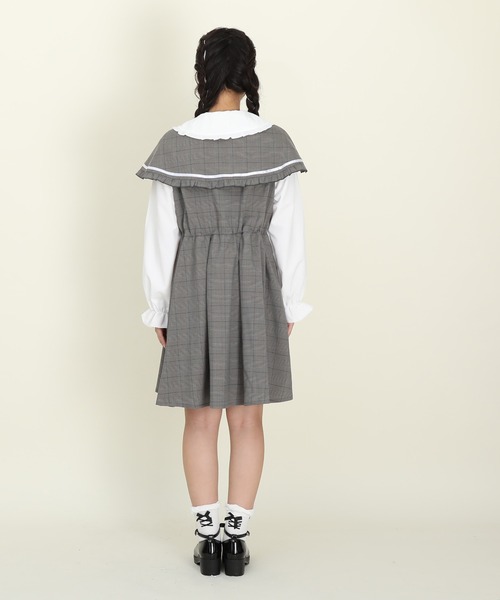 PINKHUNT（ピンクハント）の「PINKHUNT ピンクハント ケープ付き ワンピース 0062K（ワンピース・キッズ・ブラック/アッシュグレー・120cm/130cm/140cm/150cm/160cm）」の8枚目の写真